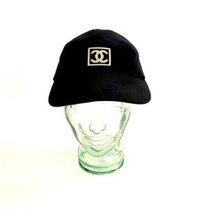 CHANEL CC COTTON JERSEY HAT/CAP